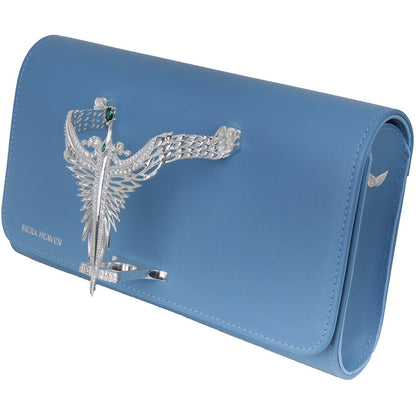 Blue Michael genuine leather women's clutch bag side