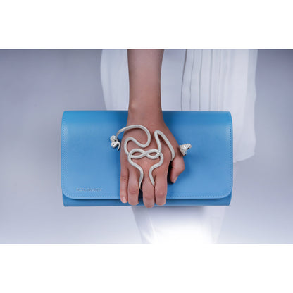 Blue Uraeus genuine leather women's clutch bag model